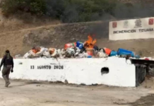 8.6 tons of drugs seized during operations in Baja California are incinerated