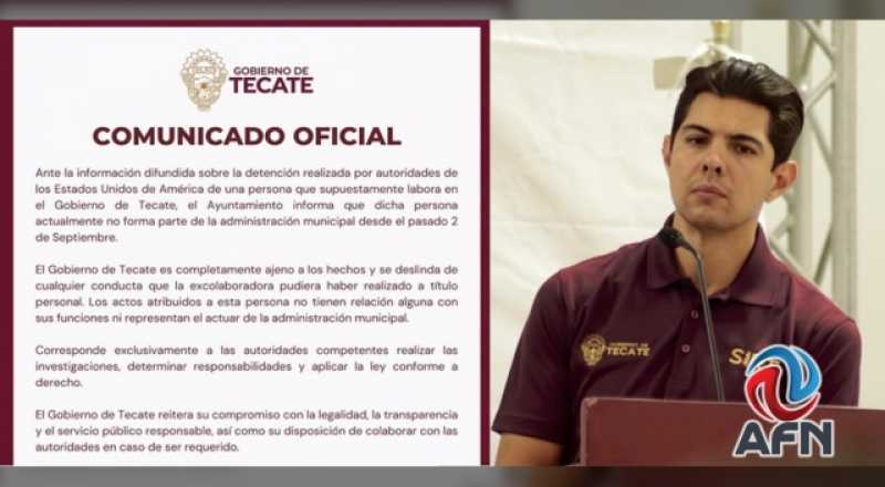 Tecate government distances itself from official arrested with drugs; she remains on the payroll.